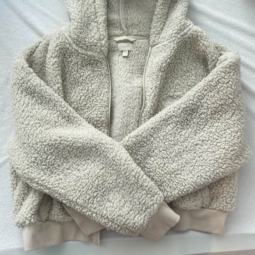 Women’s Skims Cropped Teddy Zip-up Jacket